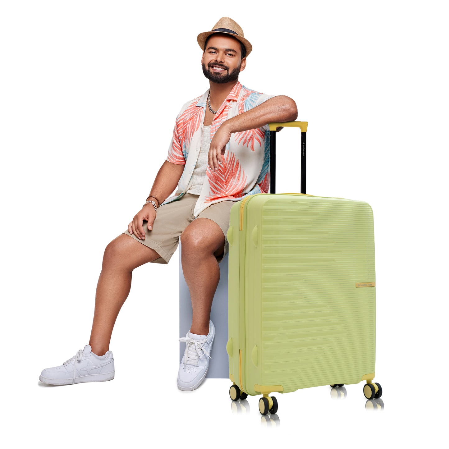 Nasher Miles Havelock TSA Lock and Anti-Theft Hard-Sided Polypropylene Check-in Luggage Green 24 inch |65 Trolley Bag | Suitcase