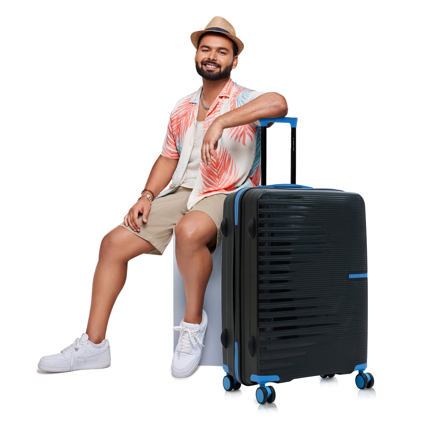 Nasher Miles Havelock TSA Lock and Anti-Theft Hard-Sided Polypropylene Check-in Luggage Black 28 inch |75 Trolley Bag | Suitcase