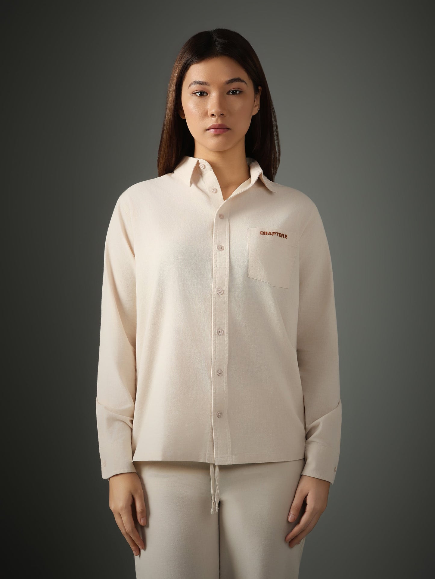 Off-White Linen-Cotton Shirt