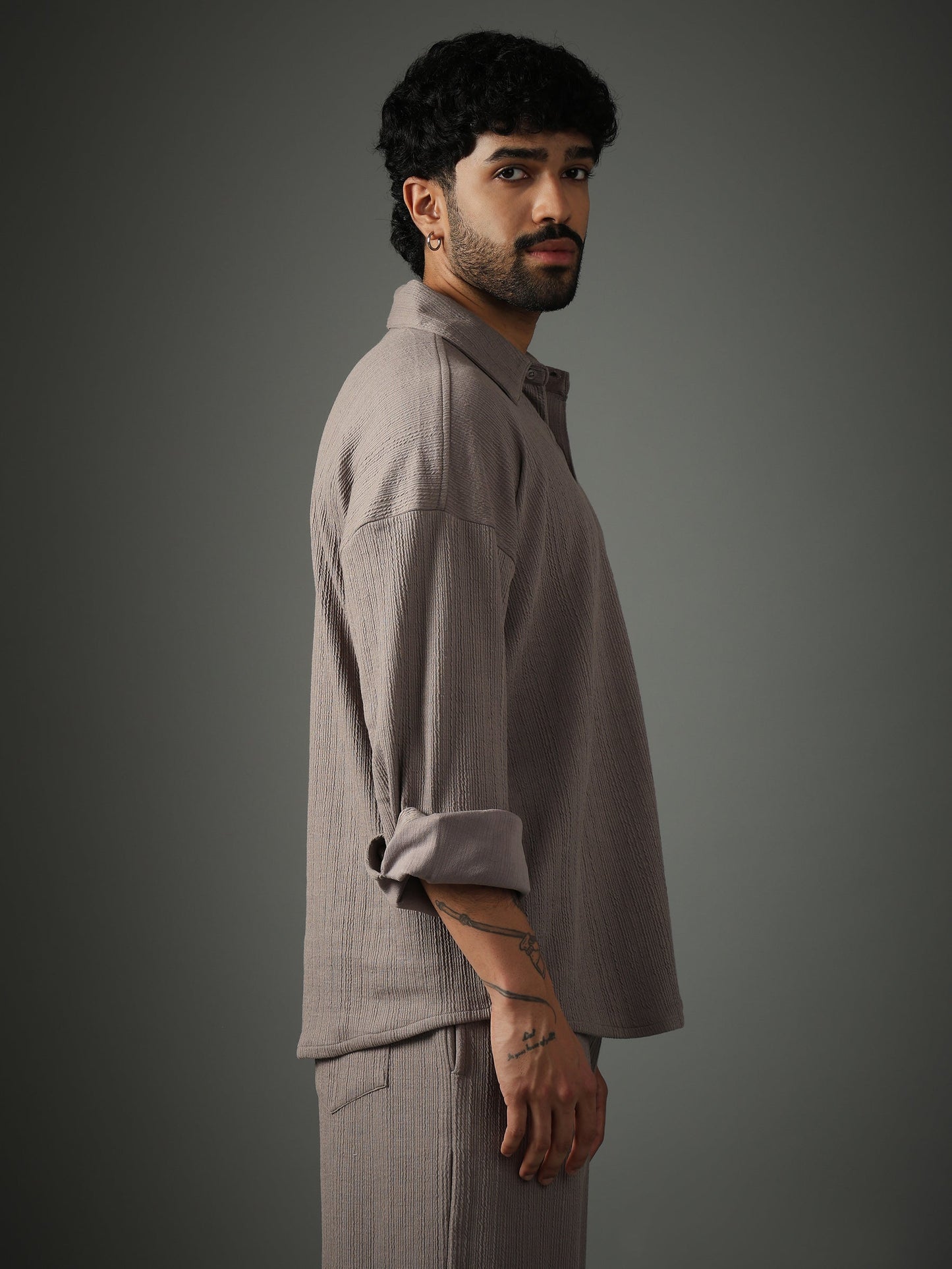 Crossknit Grey Shirt