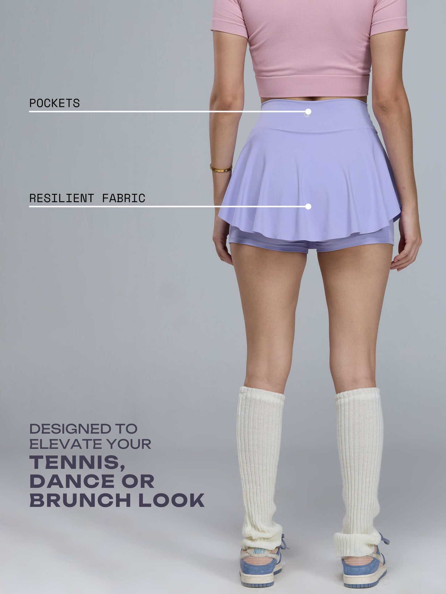 Lilac Swirl Tennis Skorts
