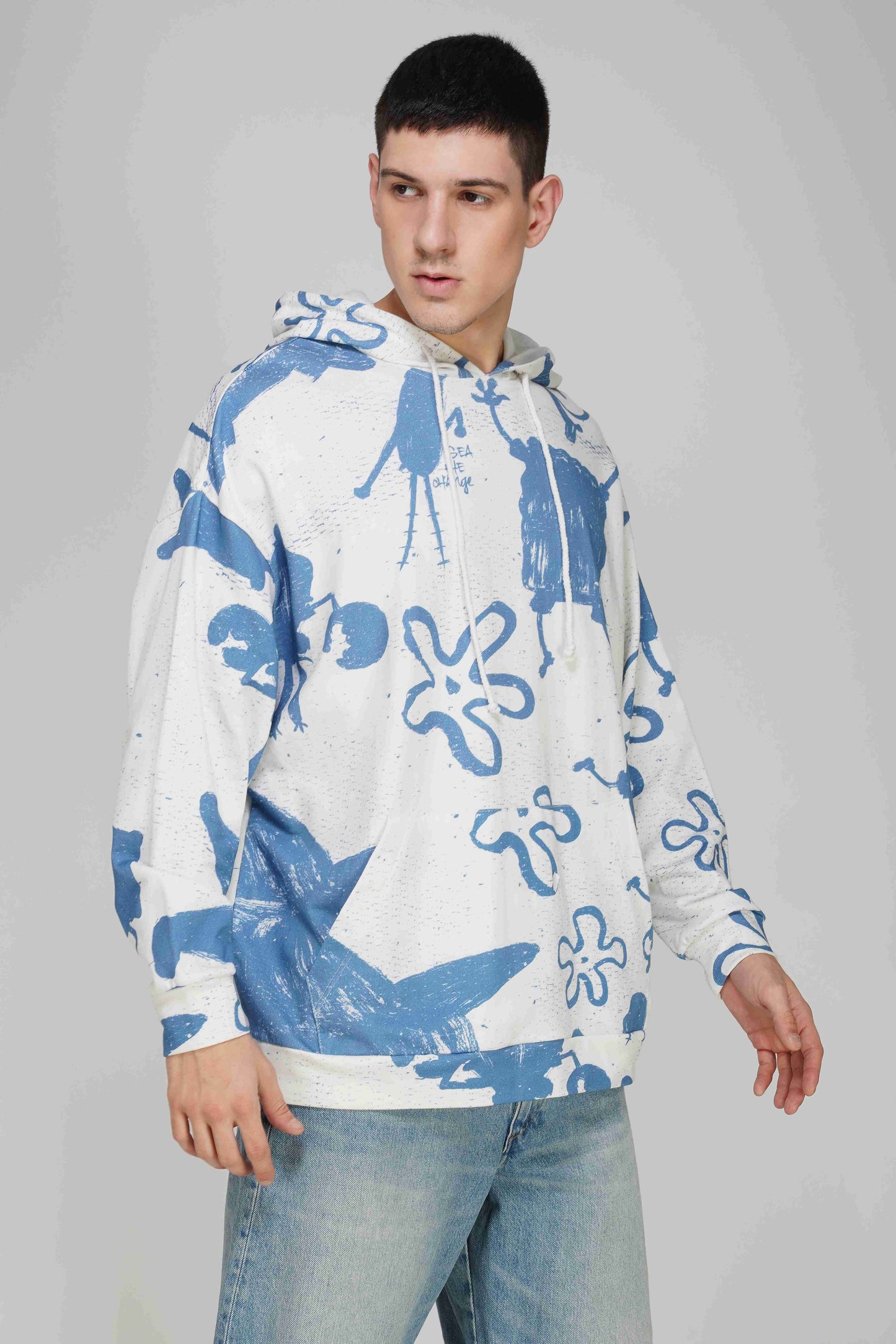 SpongeBob: Be the Change Printed Oversized Hoodie
