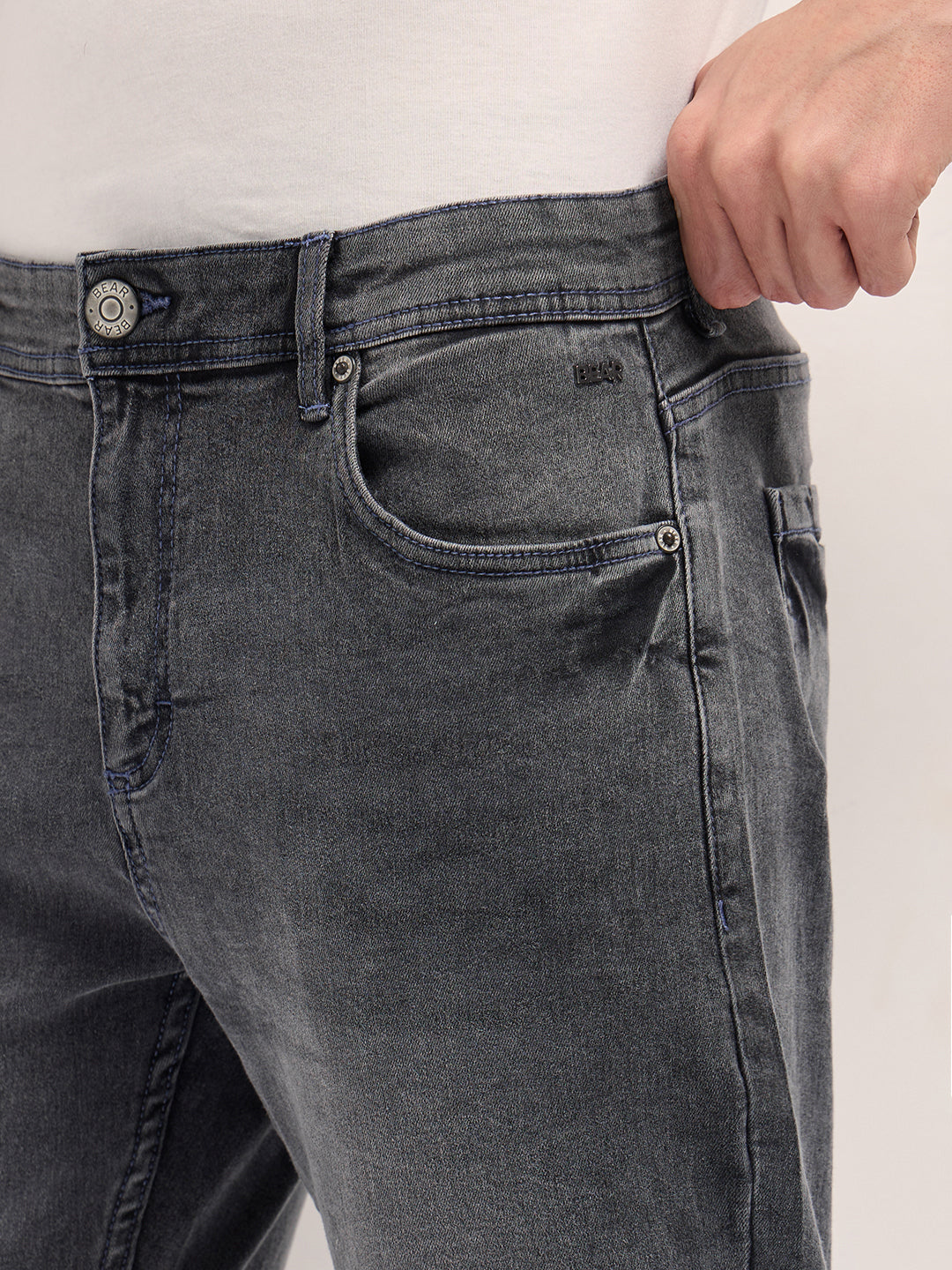 Men Light Fade Mid Rise Skinny Fit Jean DBN-HECT-GY