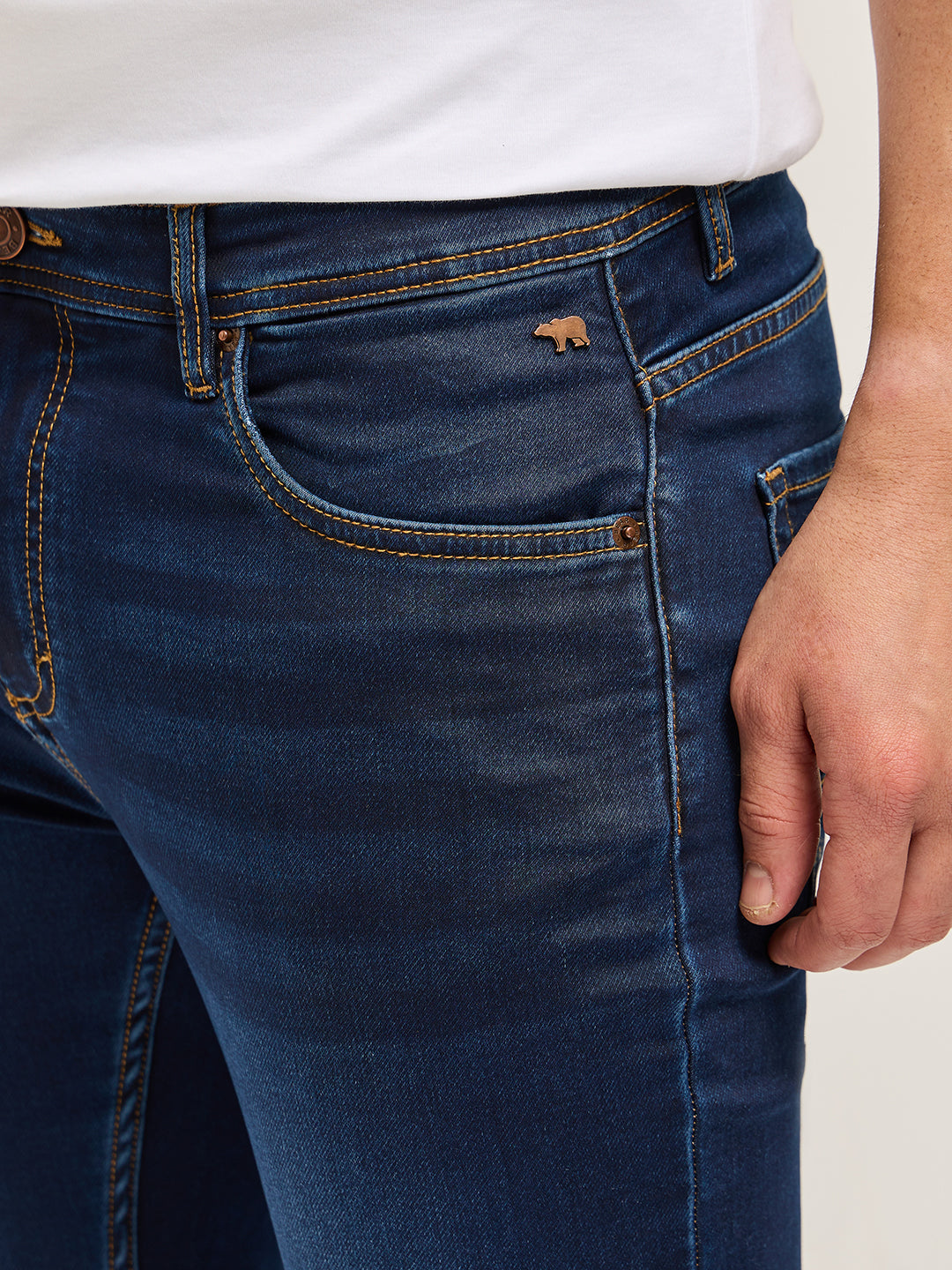 Men's Cotton Solid Skinny Fit Jean DBN-WILLIAM-MB