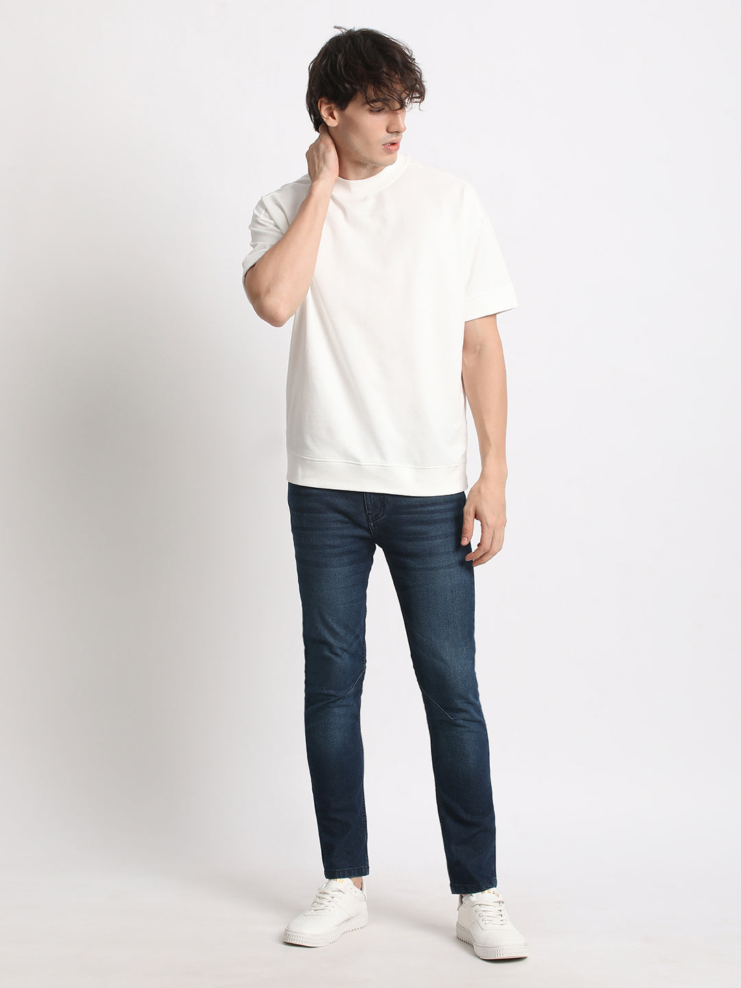 Men Blue Solid Skinny Fit Jean DNM-XINA-BL