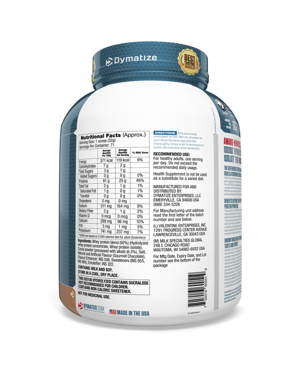 Dymatize ISO 100 5lbs Gourmet Chocolate