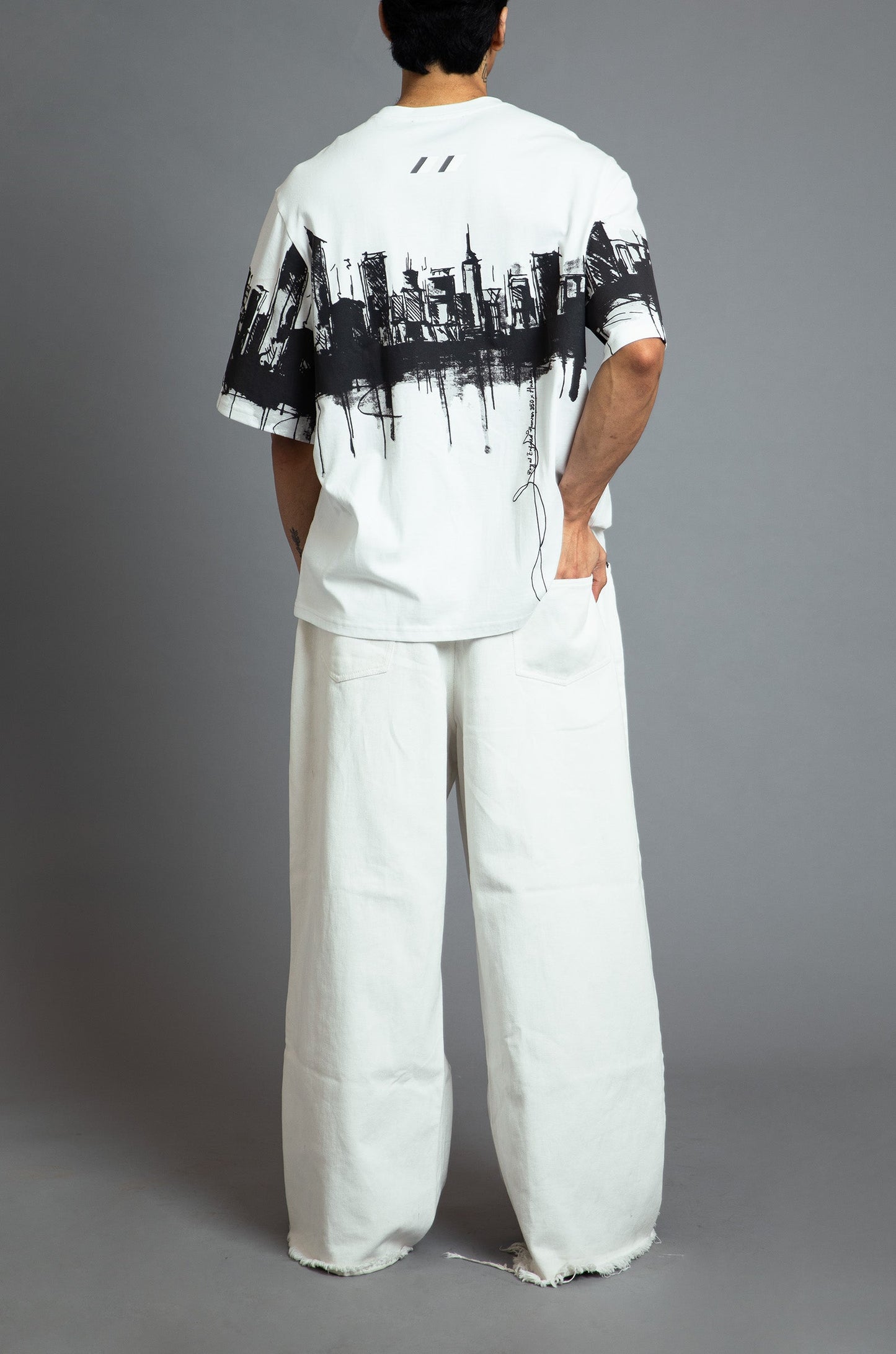 Royal Enfield Hunter 350 x HUEMN T-shirt (White) | Huemn at Broadway