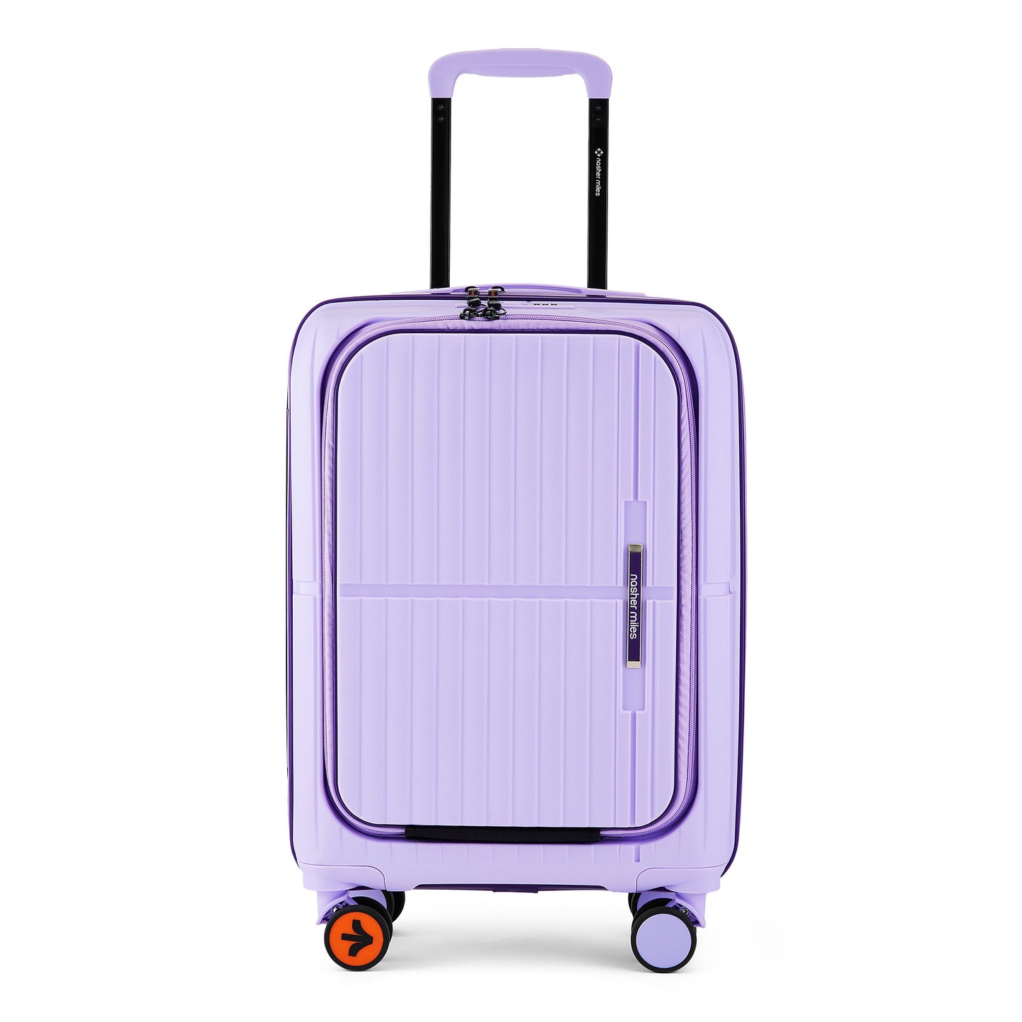 Nasher Miles Plus Springfield Hard-Sided Polypropylene Cabin Luggage with Laptop Compartment Pastel Purple 20 inch |55 Trolley Bag