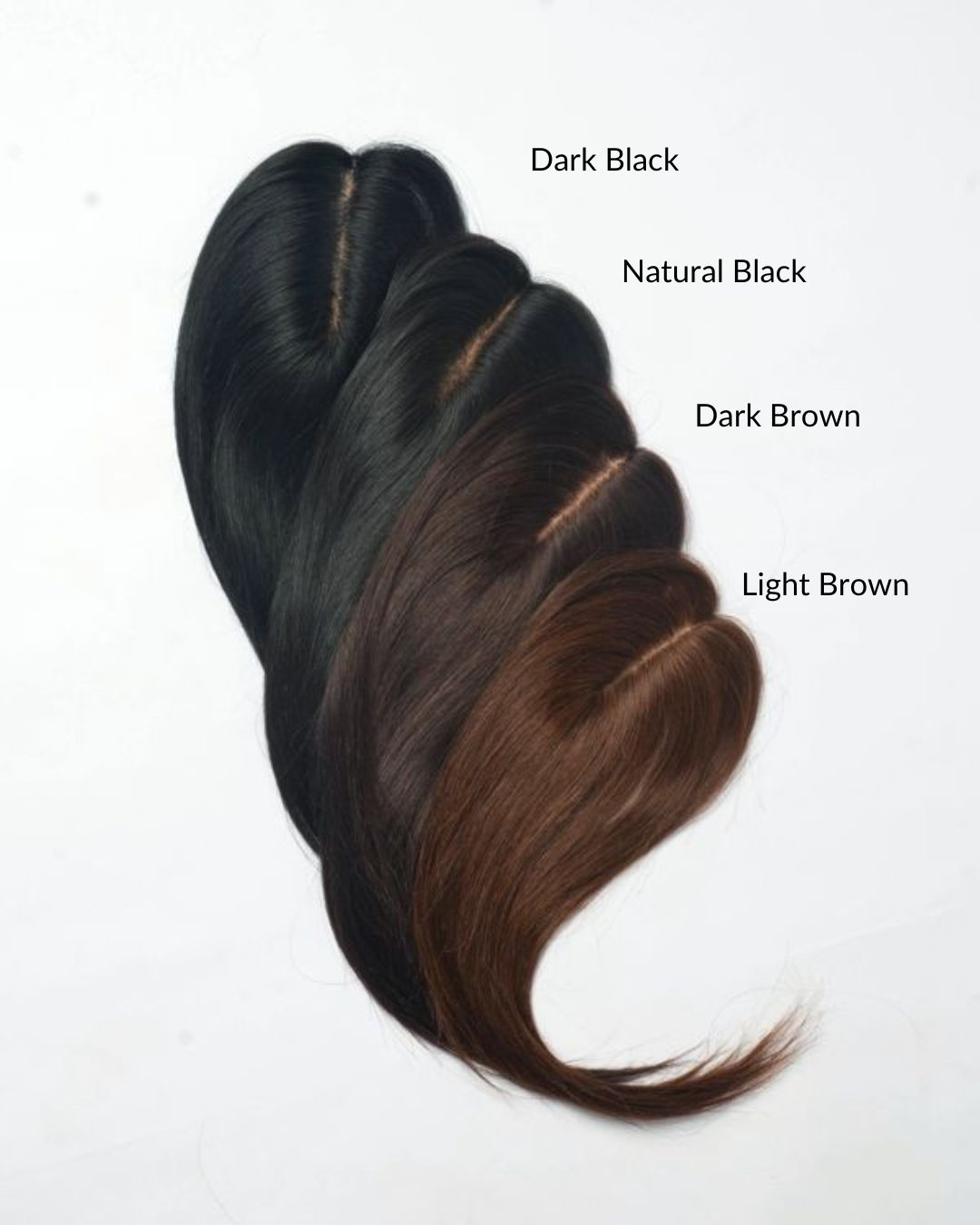 Scalp Line Hair Topper - Light Brown – 1.5 x 5inch – Silk Base