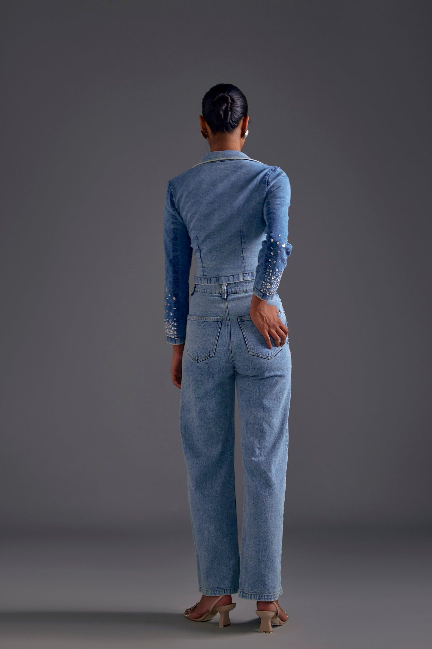 Embellished Cutout Blazer