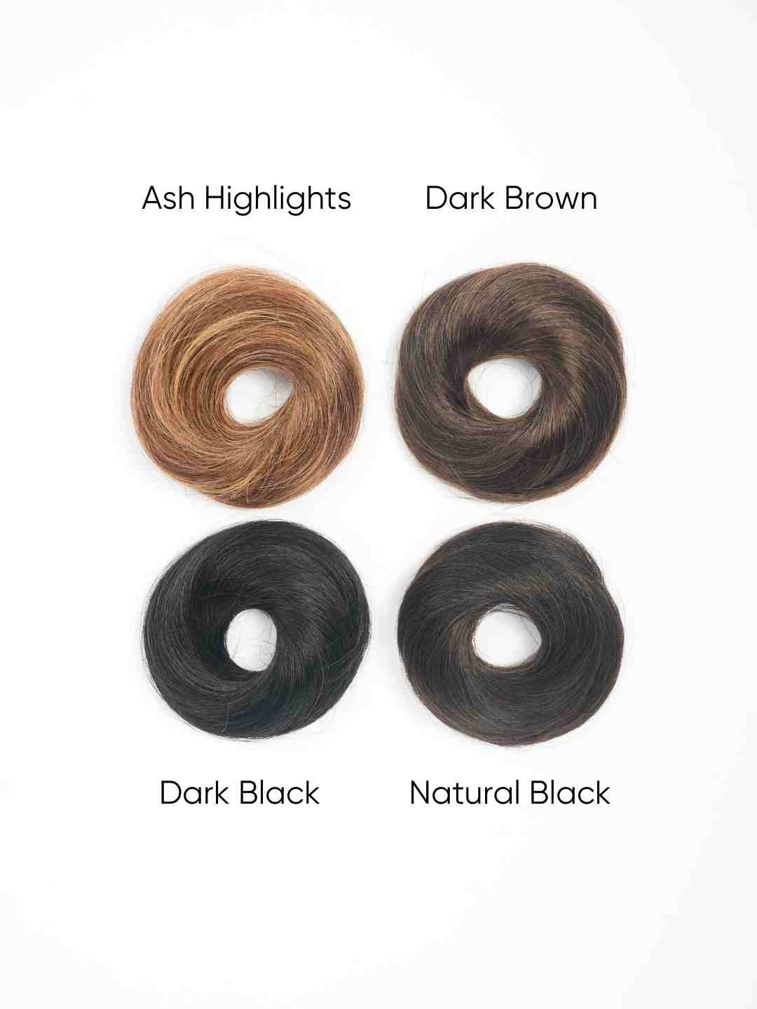 Human Hair Donut Scrunchie Ash Highlights | Small