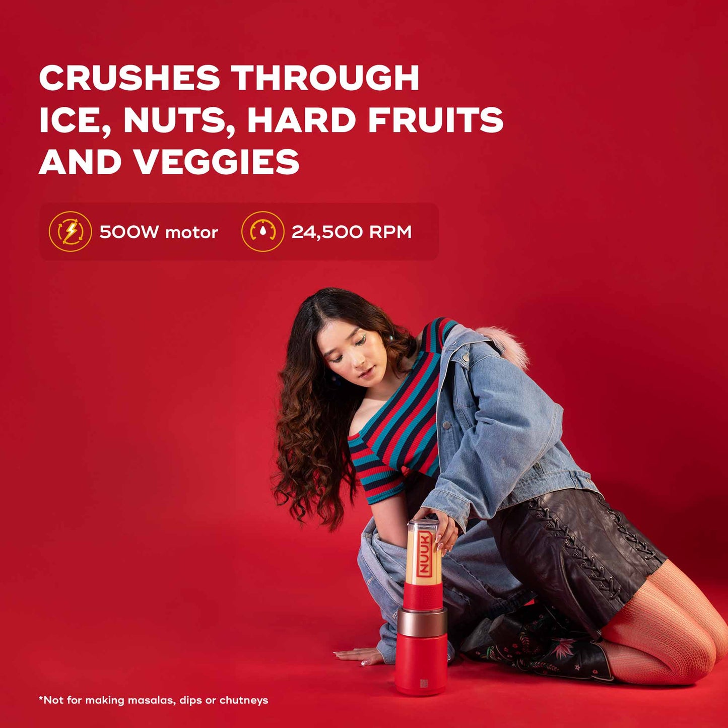 Nuuk KRUSH Compact Mixer Grinder with Go Jar