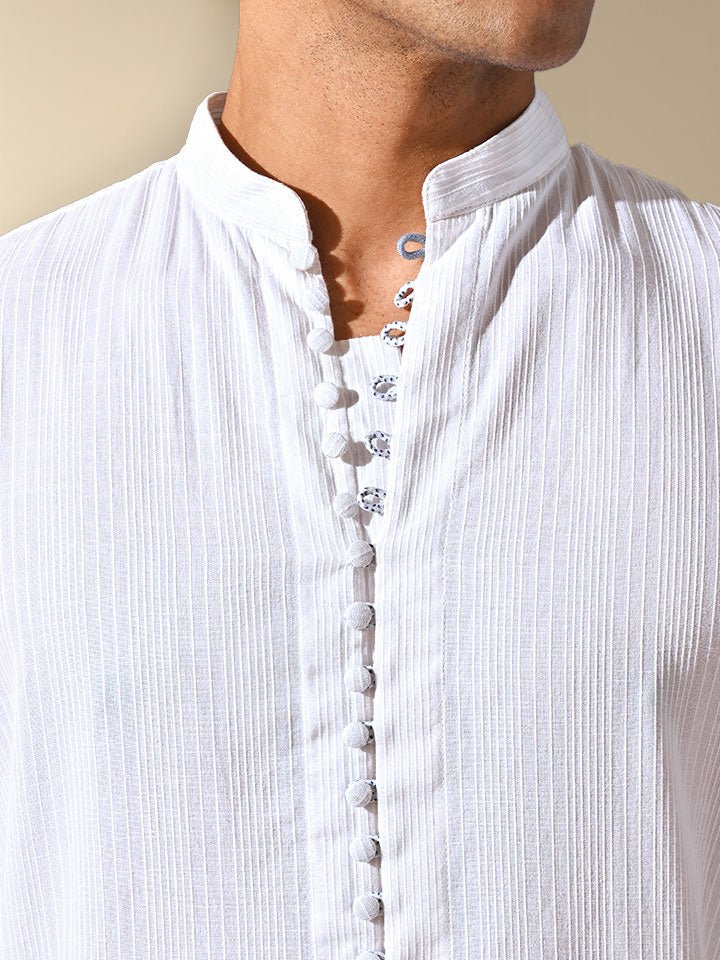 White Sattva Cotton Kurta