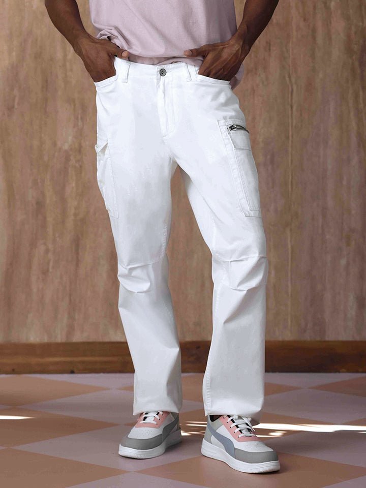 Urbanite White 8-Pocket Cargo Pants