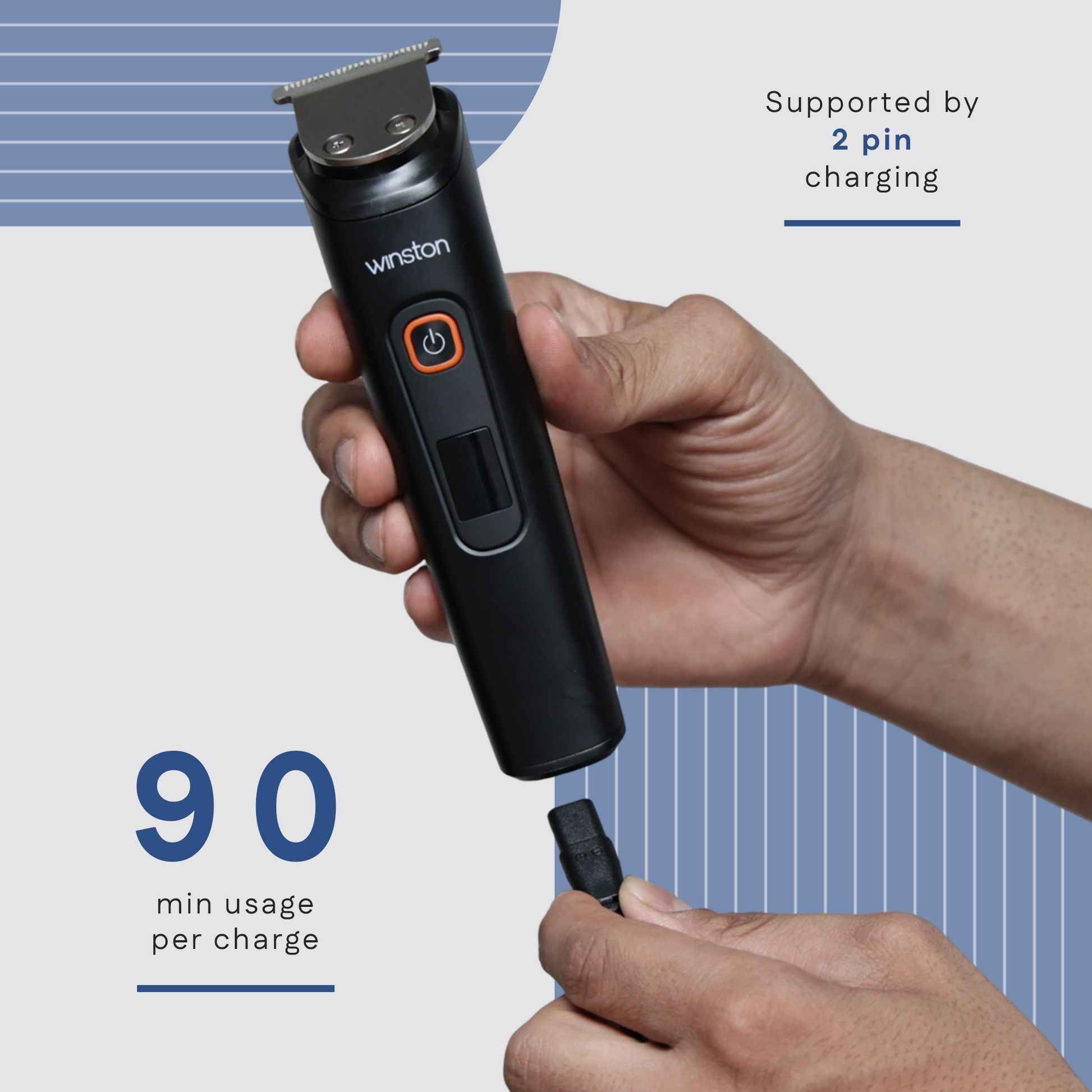 Groom X | Digital Multi-Groomer with 5 Trimming Heads & 8 Comb Lengths | Winston at Broadway