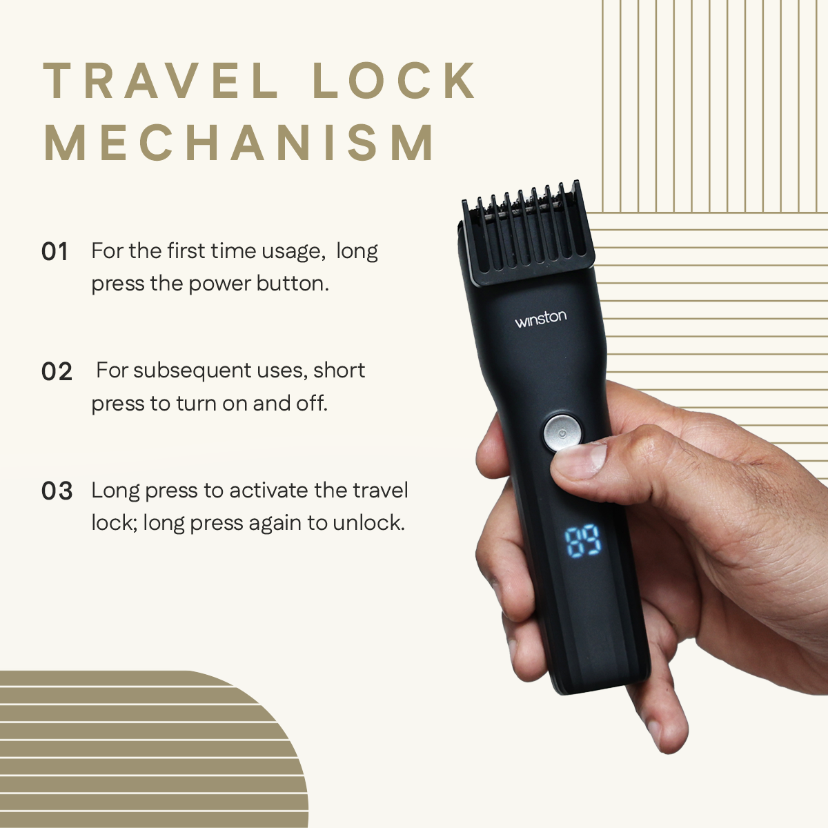 Snipper Beard Trimmer | Rechargeable, 20 Length Settings | Winston at Broadway