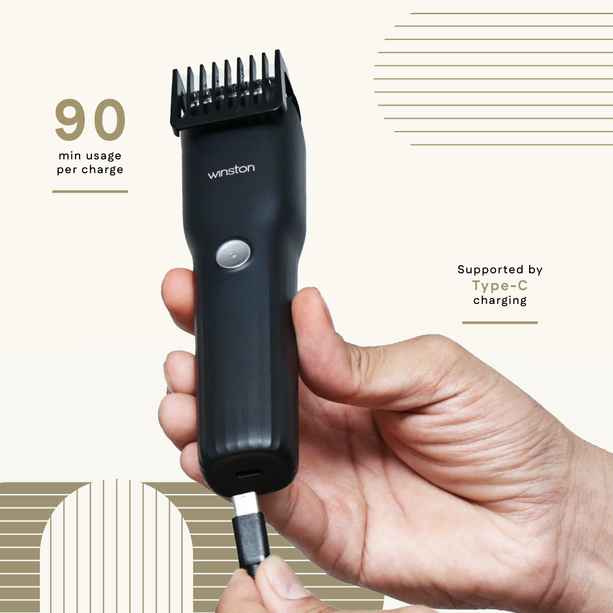 Snipper Beard Trimmer | Rechargeable, 20 Length Settings | Winston at Broadway