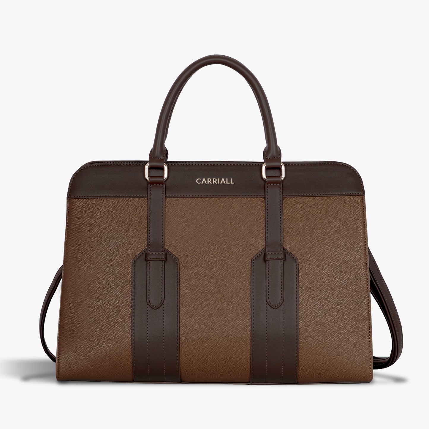 Carriall Hazel Womens Vegan Leather Tote bag for women & girls (Caramel Brown)