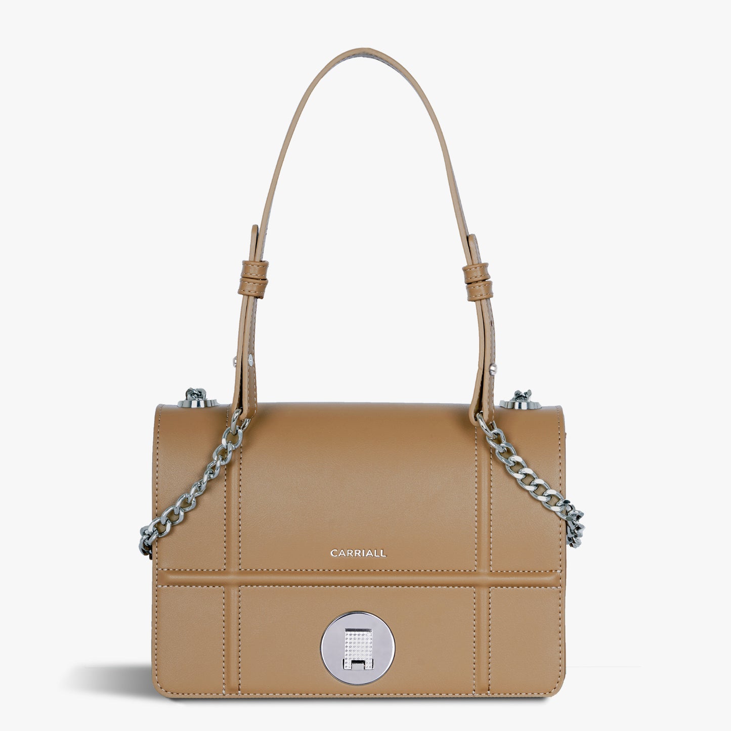 Carriall Fable Womens Vegan Leather Handbagfor women & girl  (Beige)