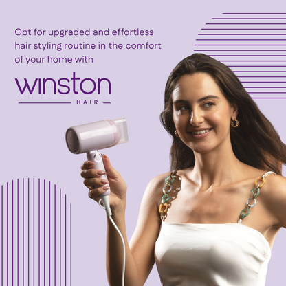 Hair Dryer 1200W | Foldable, Low Noise & Detachable Concentrator | Winston at Broadway