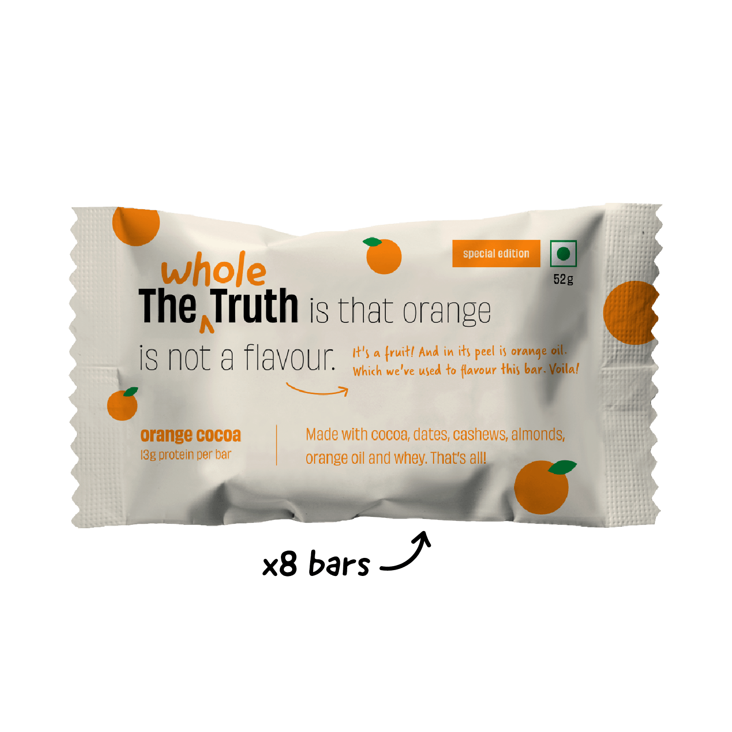 The Whole Truth Orange Cocoa Bar 52g | The Whole Truth Foods at Broadway