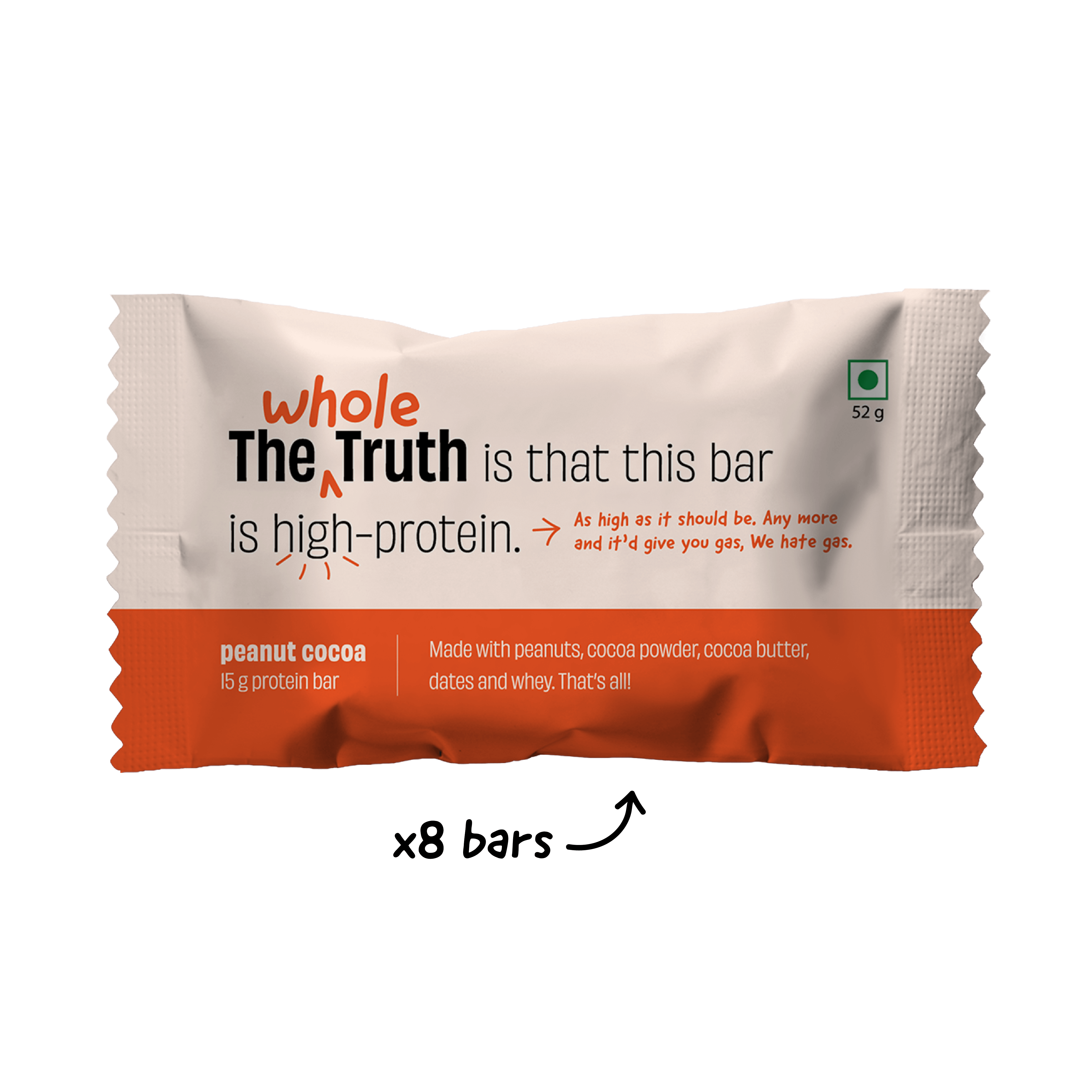 The Whole Truth Peanut Cocoa Bar (CPB) - 52gms | The Whole Truth Foods at Broadway