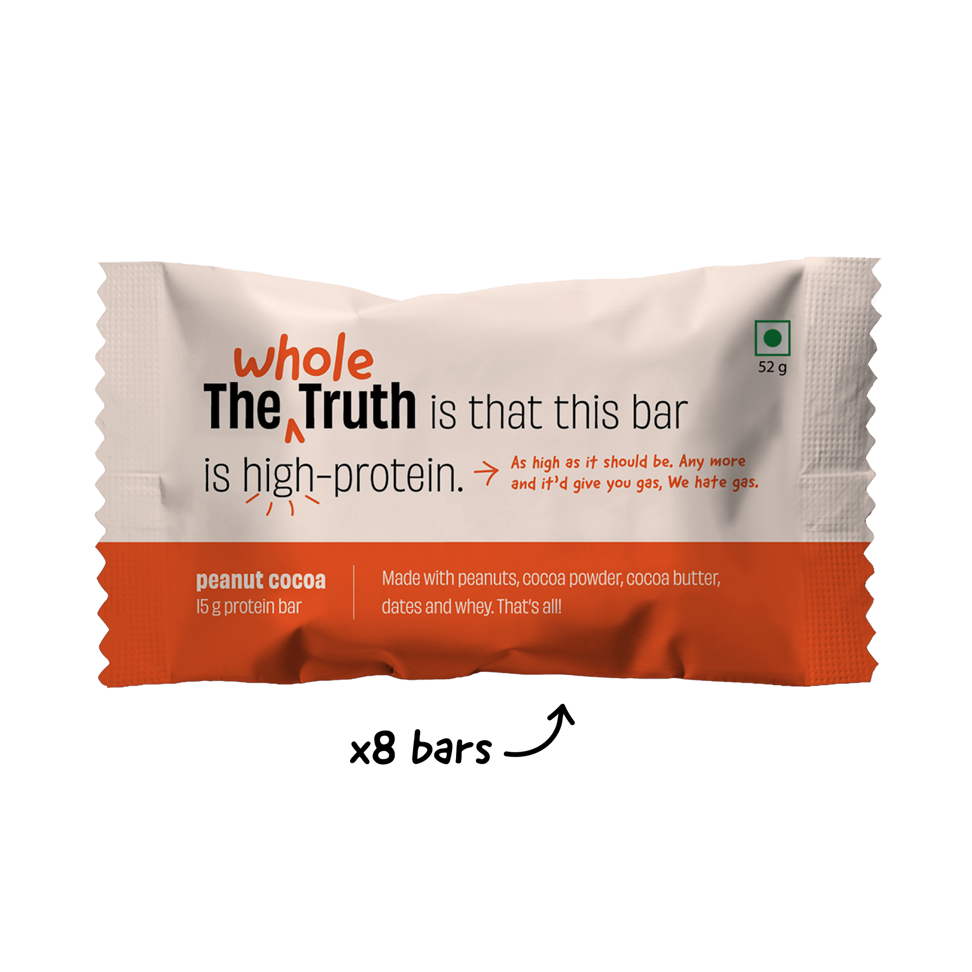 The Whole Truth Peanut Cocoa Bar (CPB) - 52gms | The Whole Truth Foods at Broadway