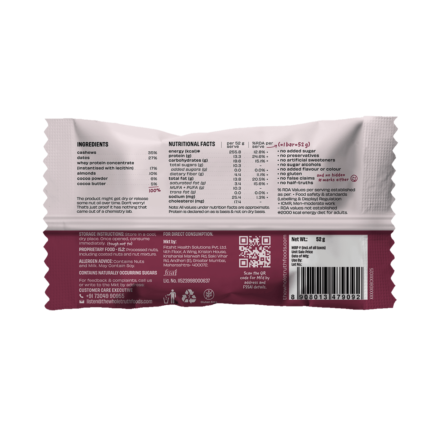 The Whole Truth Double Cocoa (DBC) - 52gms | The Whole Truth Foods at Broadway