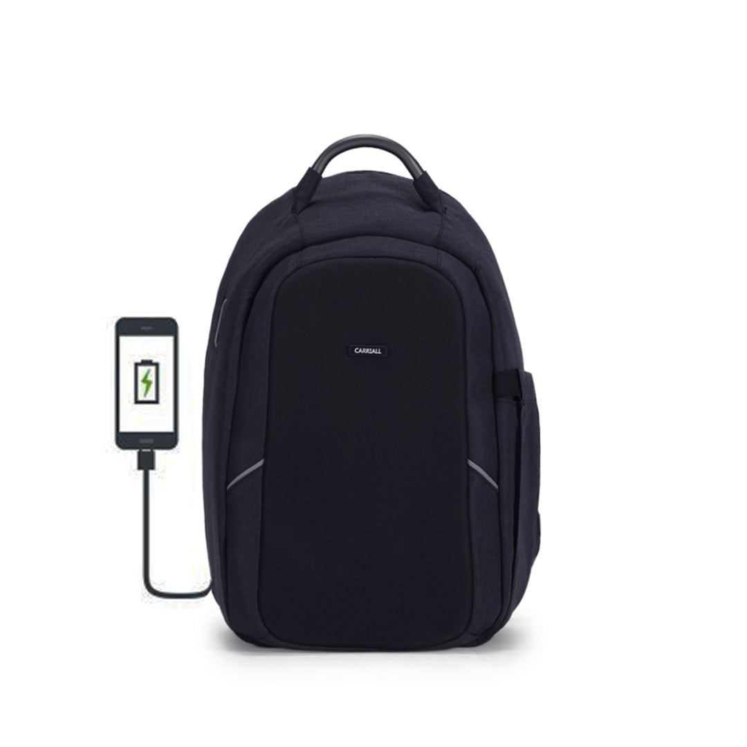 Carriall Columbus Black Smart Laptop Backpack