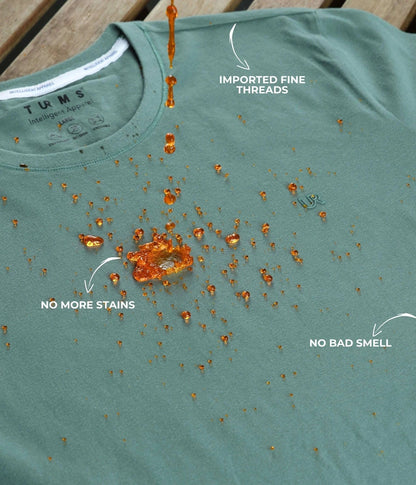 Crew Neck Tshirt | Anti Stain Anti Odor Water Repellent-SIMPLEGREEN