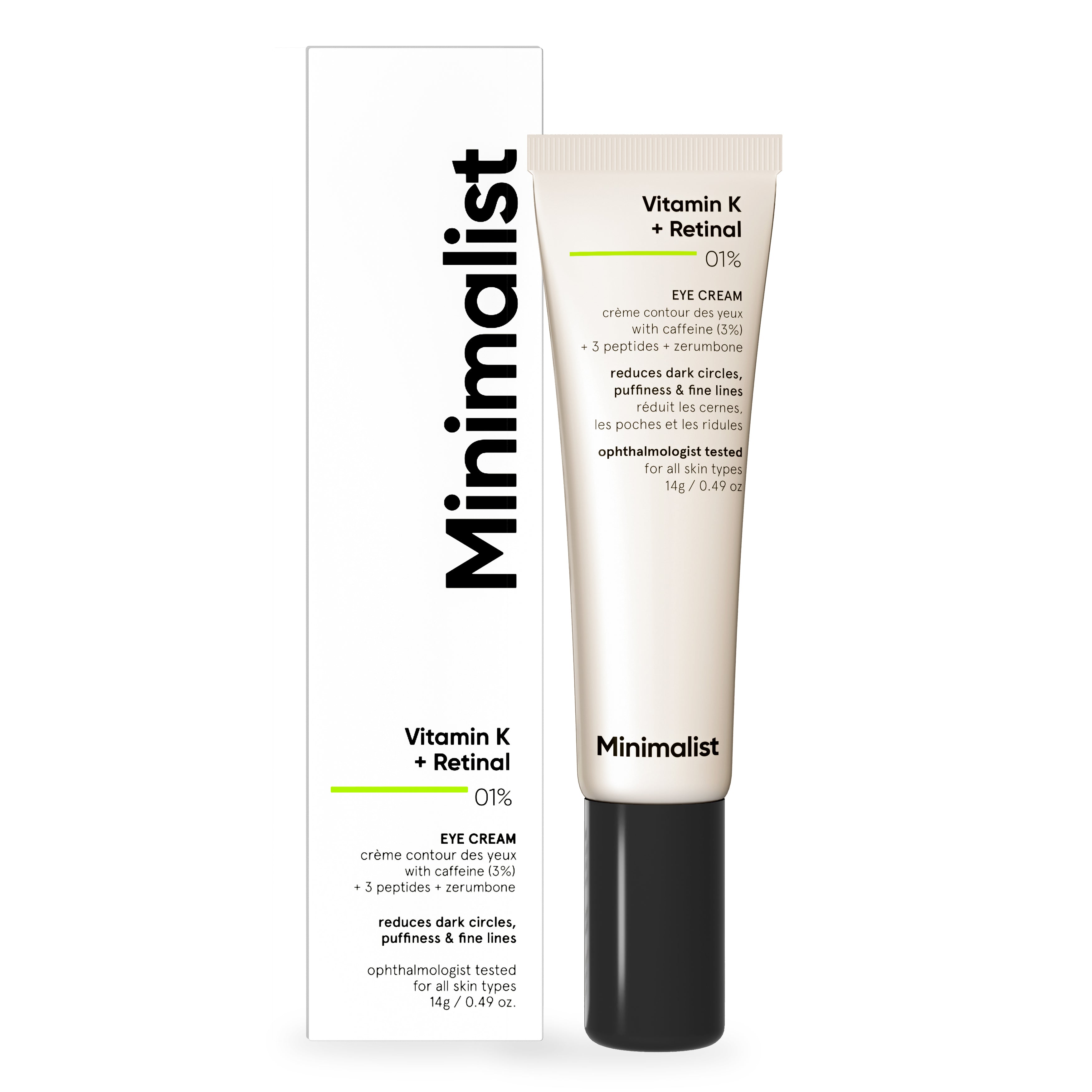 Minimalist Vitamin K + Retinal 01% Eye Cream | Minimalist at Broadway