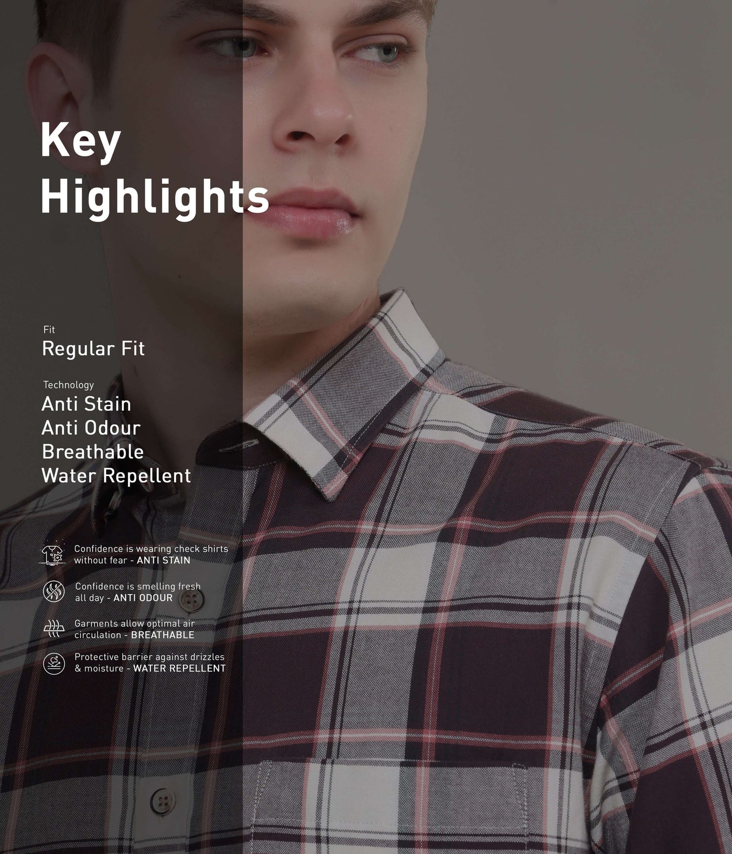 Shirt | Anti Stain Anti Odor Water Repellent   CREAMYCOFFEE