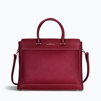 Carriall Empress Vegan Leather Tote bag for women & girls (Wine Red)