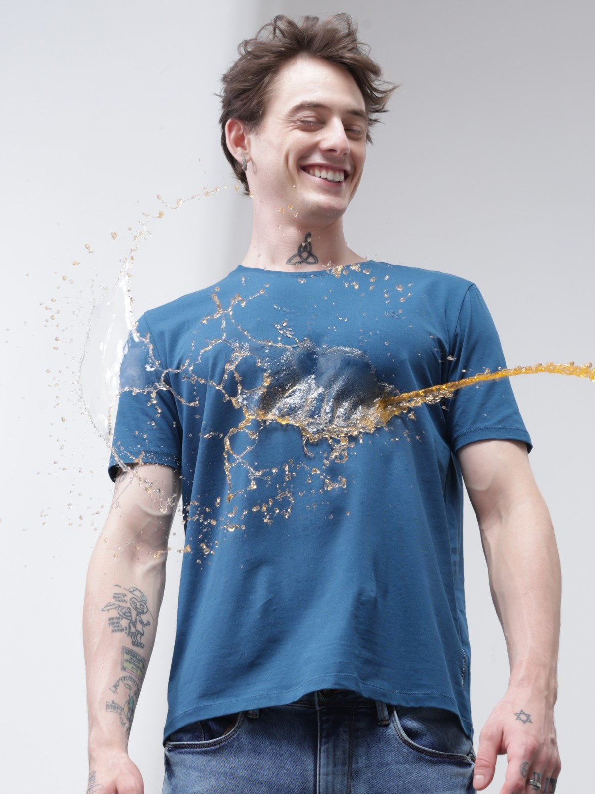 Crew Neck Tshirt | Anti Stain Anti Odor Water Repellent-SEABLUE