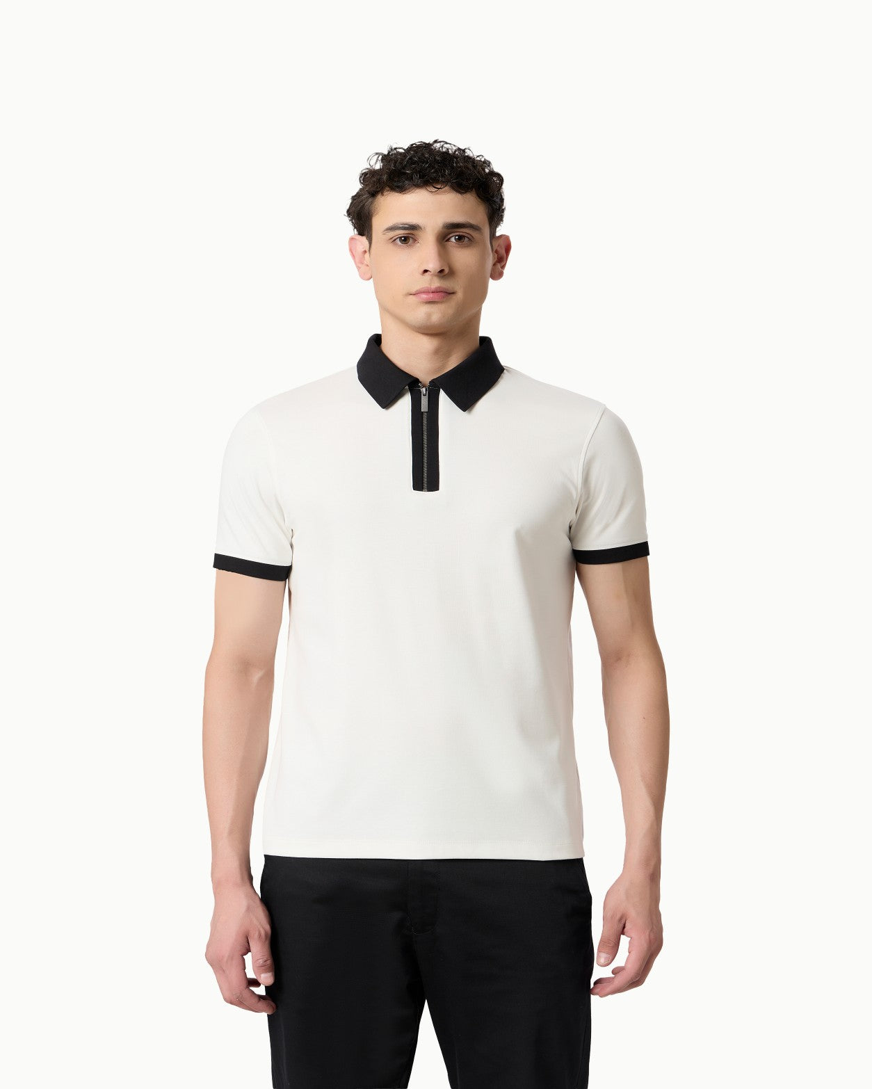 Imperial Zipper Polo White