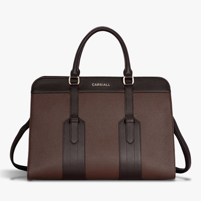 Carriall Hazel Womens Vegan Leather Tote bag  for women & girls (Brown)