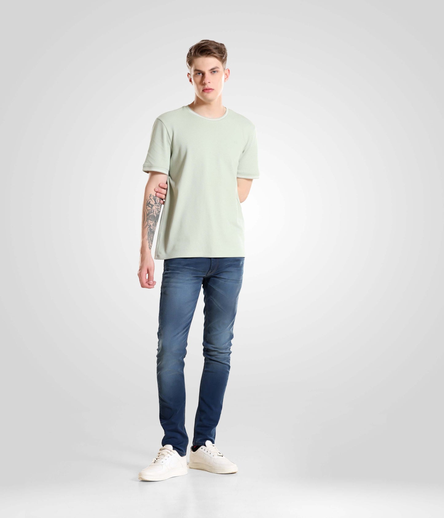 Crew Neck Tshirt |Cool Tech + UV Protectant + Anti Odour  SERENELIGHTGREEN