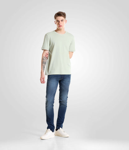 Crew Neck Tshirt |Cool Tech + UV Protectant + Anti Odour  SERENELIGHTGREEN
