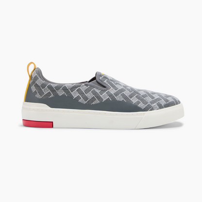 Ludic Piscator Grey Enhanced Canvas slip-on sneakers