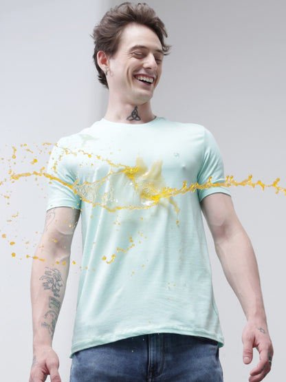 Crew Neck Tshirt | Anti Stain Anti Odor Water Repellent-AQUA