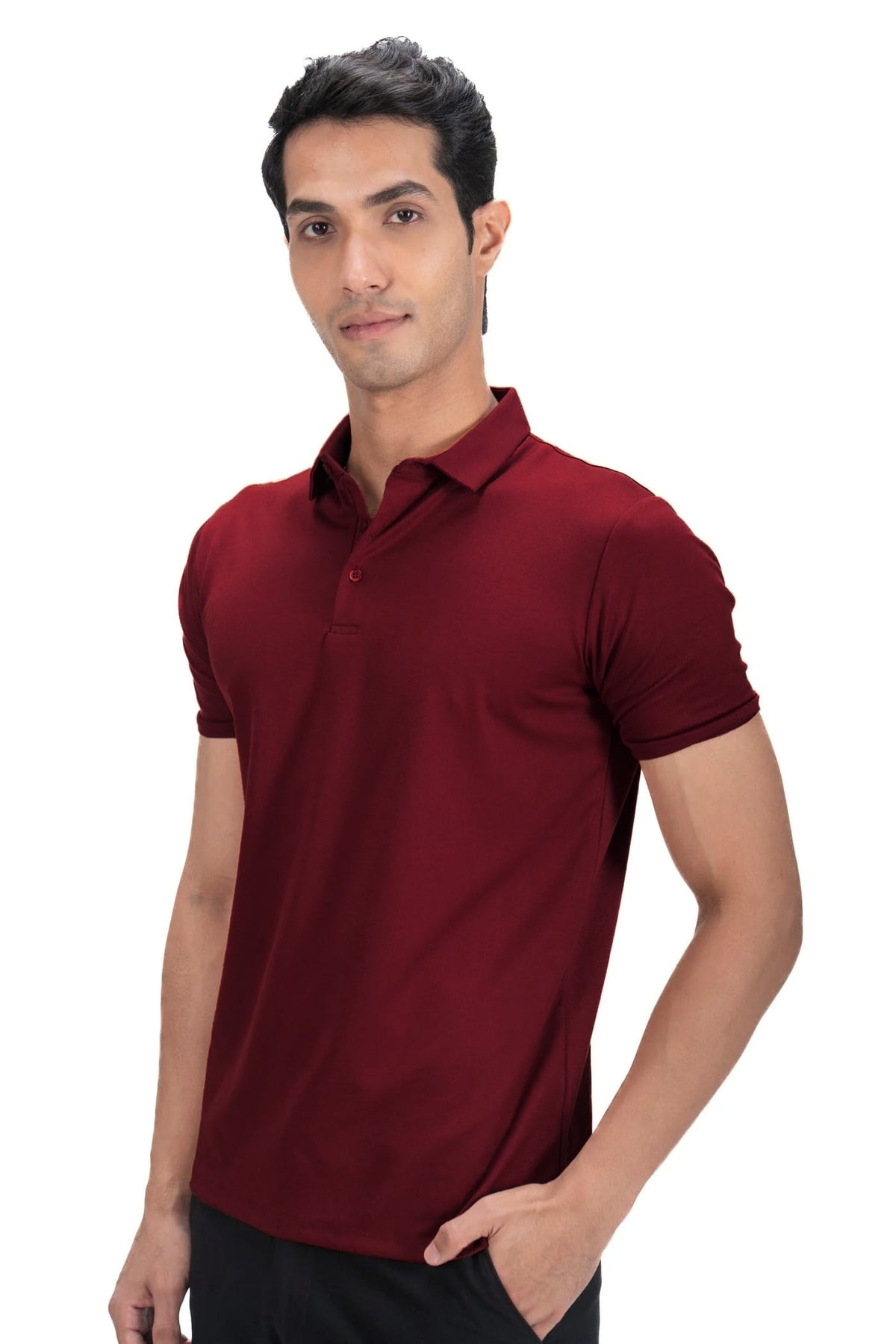Cardinal Polo Twill - Merlot Red