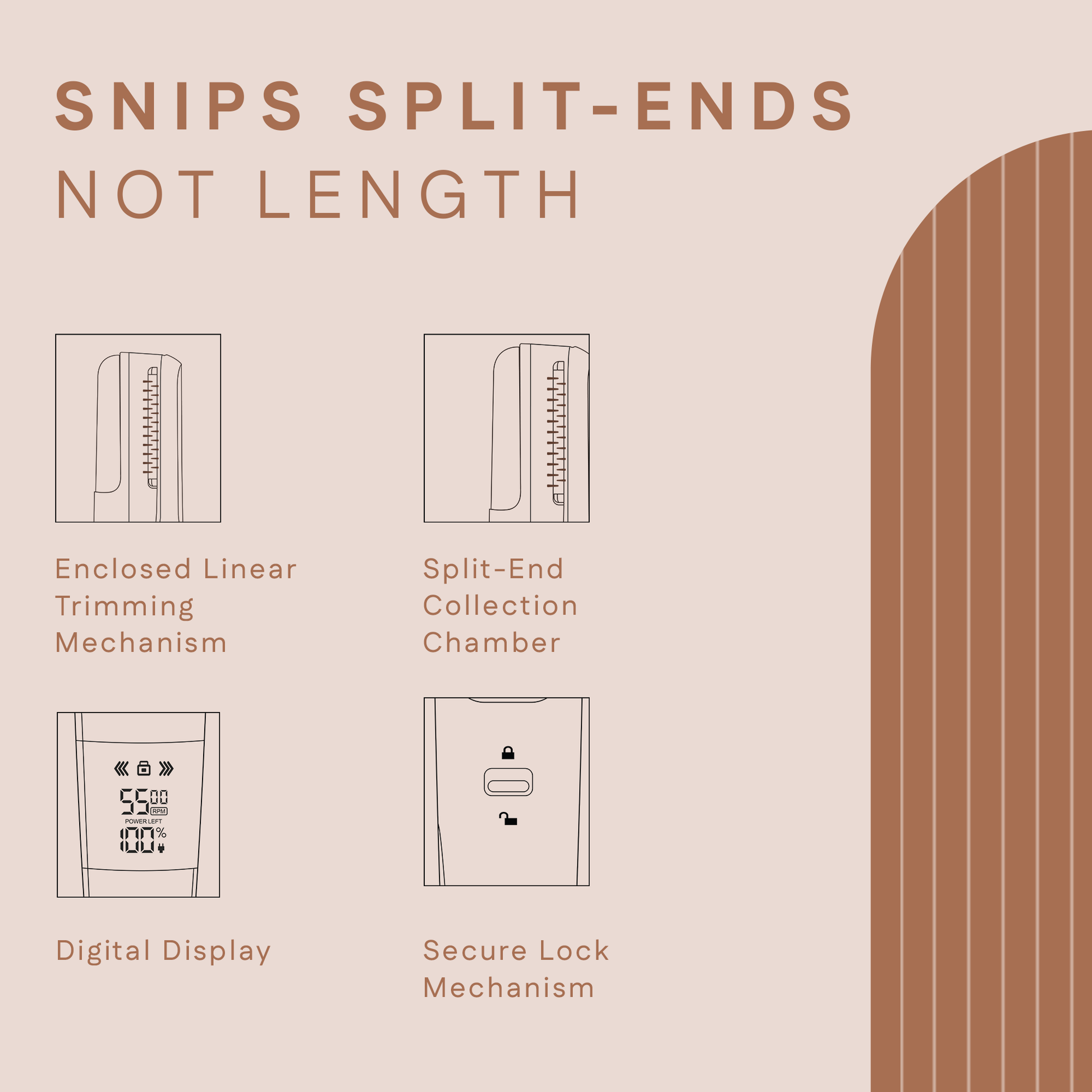 Split End Trimmer | Rechargeable, Two-Way Motor to Trim Damaged Hair | Winston at Broadway