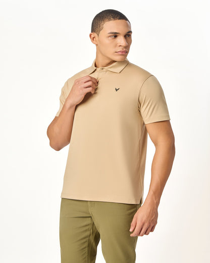ARIN â€“ The Lucky Dove Beige Polo-Lustra Cotton