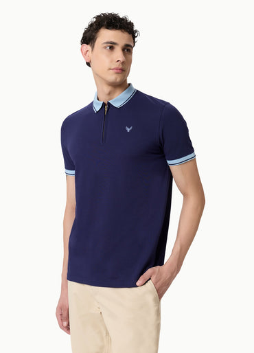 Azure Trim Polo Blue