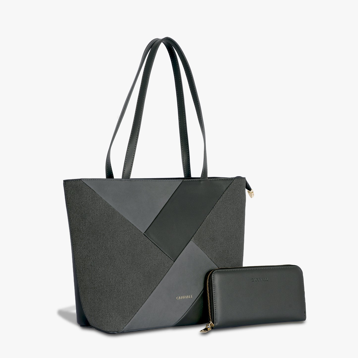 Carriall Estelle Vegan Leather Tote bag for women & girls (Grey)