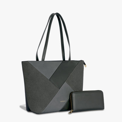Carriall Estelle Vegan Leather Tote bag for women & girls (Grey)