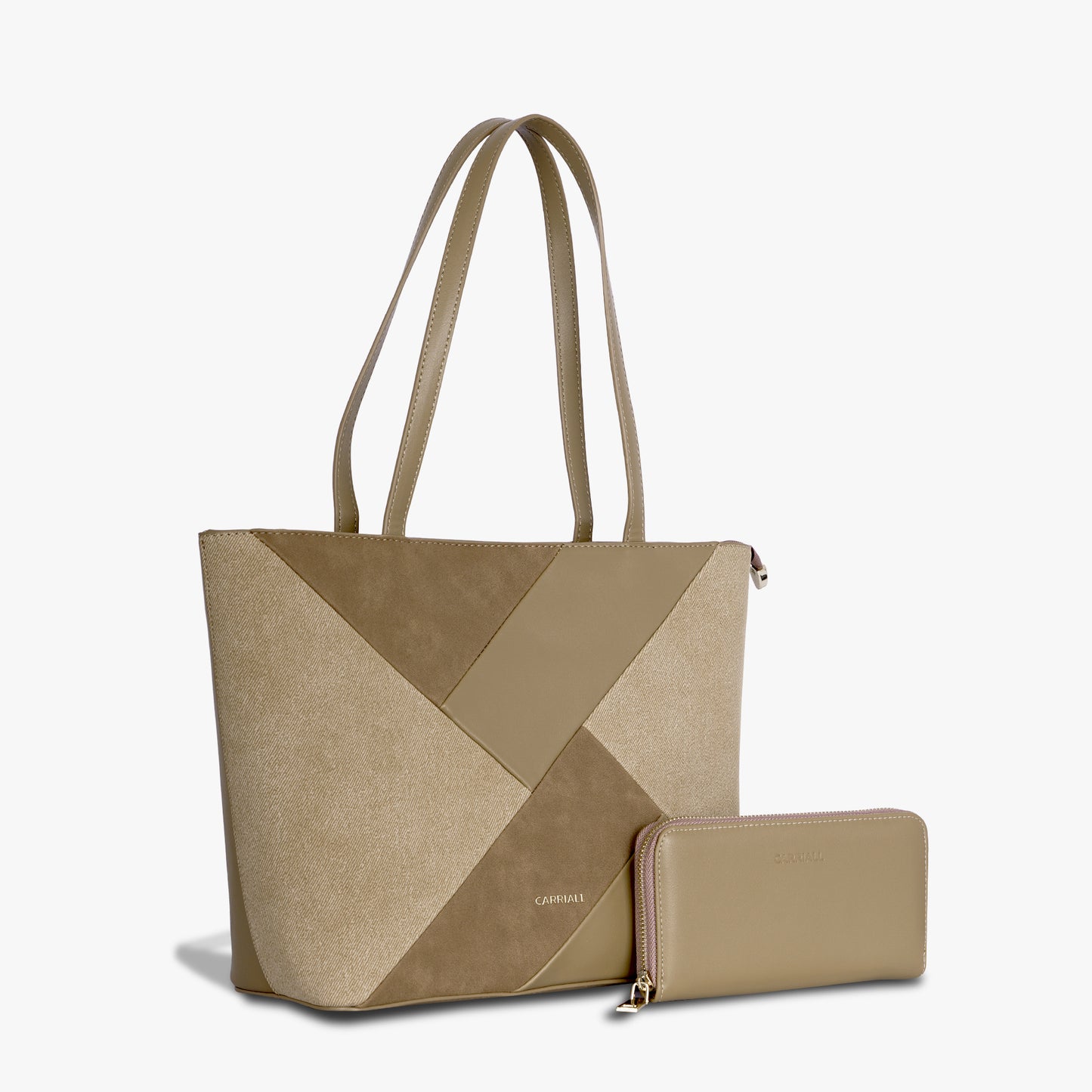 Carriall Estelle Vegan Leather Tote bag for women & girls (Beige)