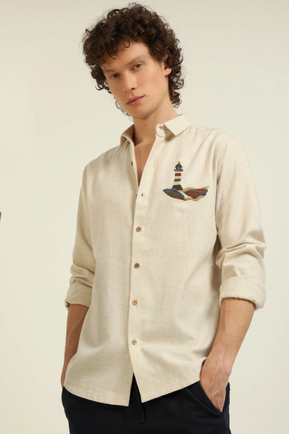 Lighthouse embroidery Shirt | Hamptons at Broadway