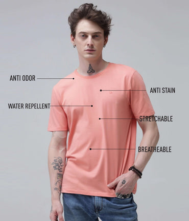 Crew Neck Tshirt | Anti Stain Anti Odor Water Repellent-SUNSETSPICE