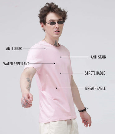 Crew Neck Tshirt | Anti Stain Anti Odor Water Repellent-MYSTICORCHID